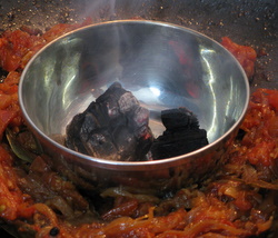 coal in a bowl