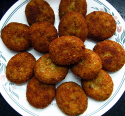 picture of fish cutlet recipe, an Indian fish recipe for making fish cakes.