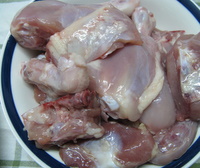 raw chicken pieces