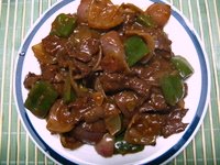 stir fry beef recipe. beef in black bean sauce.