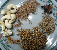 dry ingredients for easy chicken curry